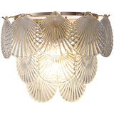 Stylish Clear Glass Gold Snow Metal Wall Sconce Image - 10