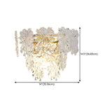 Stylish Clear Glass Gold Snow Metal Wall Sconce Image - 18