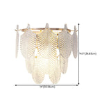 Stylish Clear Glass Gold Snow Metal Wall Sconce Image - 19