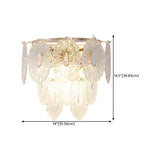 Stylish Clear Glass Gold Snow Metal Wall Sconce Image - 21