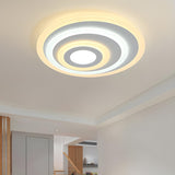 Stylish Concentric Round Flush Mount Ceiling Light Image - 3