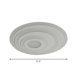 Stylish Concentric Round Flush Mount Ceiling Light Image - 7