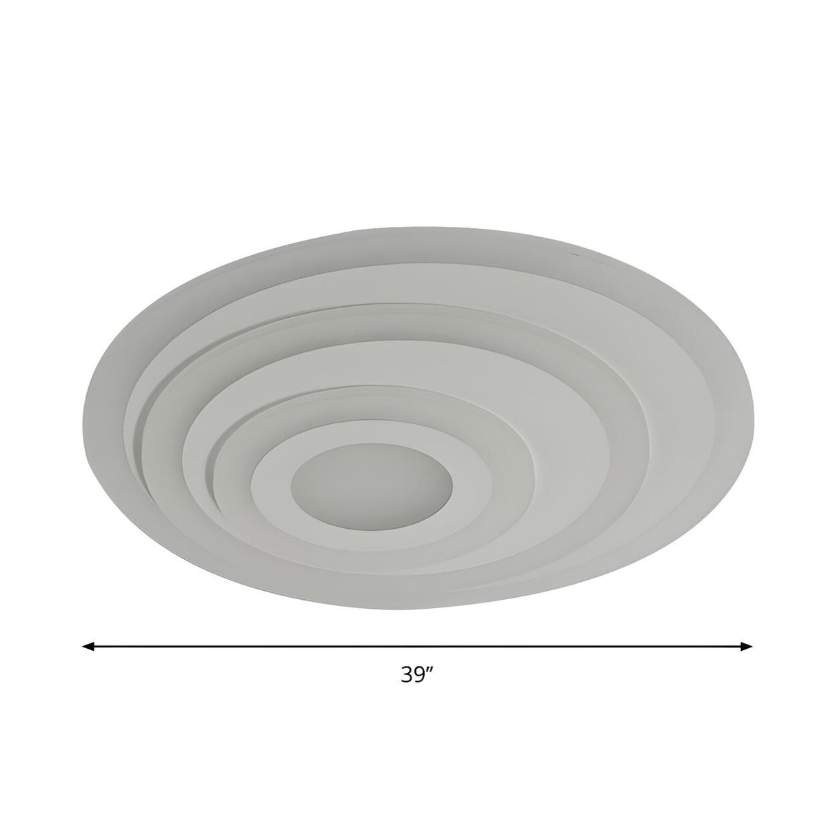 Stylish Concentric Round Flush Mount Ceiling Light Image - 8