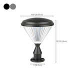 Stylish Cone Lantern Waterproof Black LED Outdoor Lamp #size