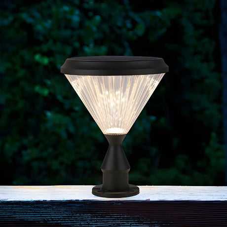 Stylish Cone Lantern Waterproof Black LED Outdoor Lamp Image - 2