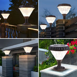 Stylish Cone Solar Black Waterproof Outdoor Table Lamp Image - 1