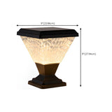 Stylish Conical Glass Black LED Outdoor Post Table Lamp Image - 11