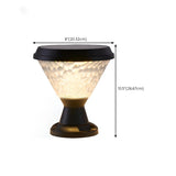 Stylish Conical Glass Black LED Outdoor Post Table Lamp Image - 12