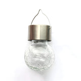 Stylish Crackle Glass Solar Outdoor Pendant Light Image - 1