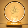 Stylish Creative Deer Silhouette Circle Table Lamp Image - 9