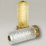 Stylish Crystal Glass Cylindrical LED Table Lamp Image - 11