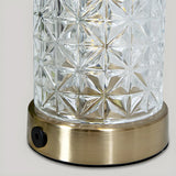 Stylish Crystal Glass Cylindrical LED Table Lamp Image - 12