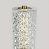 Stylish Crystal Glass Cylindrical LED Table Lamp Image - 15