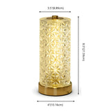 Stylish Crystal Glass Cylindrical LED Table Lamp Image - 8