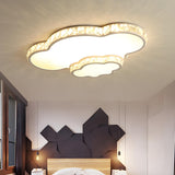 Stylish Crystal Round Heart LED Flush Mount Light Image - 5