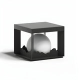 Stylish Cube Ball Decor Outdoor Garden Post Table Lamp Image - 12