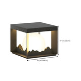 Stylish Cube Ball Decor Outdoor Garden Post Table Lamp Image - 23