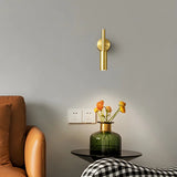 Stylish Cylinder Brass Bedside Reading Wall Sconce Image - 11