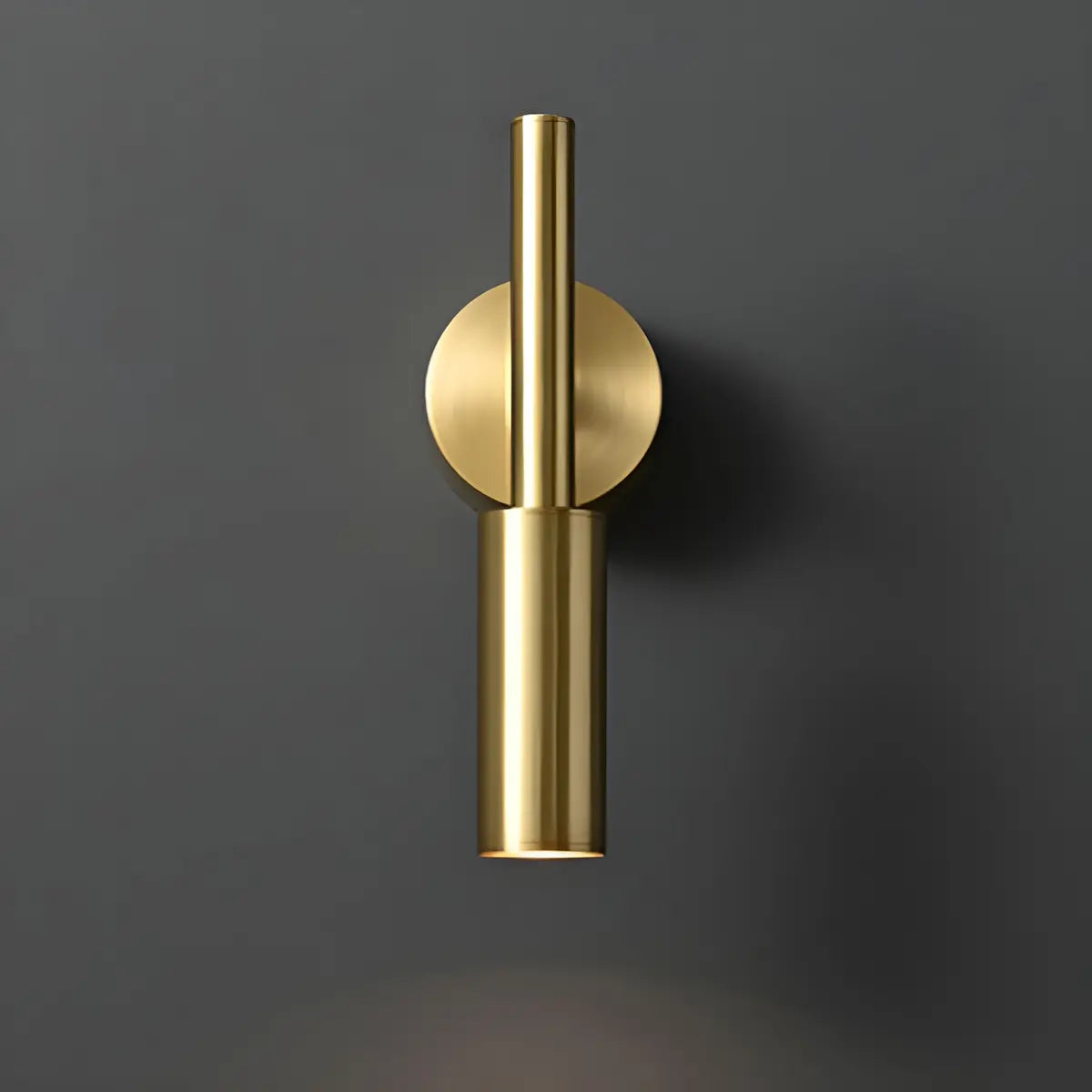 Stylish Cylinder Brass Bedside Reading Wall Sconce Image - 6