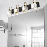 Stylish Cylinder Clear Crystal Bathroom Vanity Light Image - 1