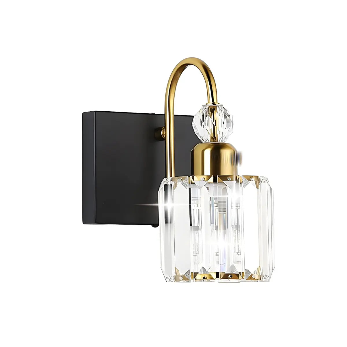 Stylish Cylinder Clear Crystal Bathroom Vanity Light Image - 11