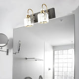 Stylish Cylinder Clear Crystal Bathroom Vanity Light Image - 3