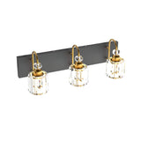 Stylish Cylinder Clear Crystal Bathroom Vanity Light Image - 7