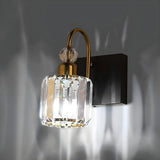 Stylish Cylinder Clear Crystal Bathroom Vanity Light Image - 9