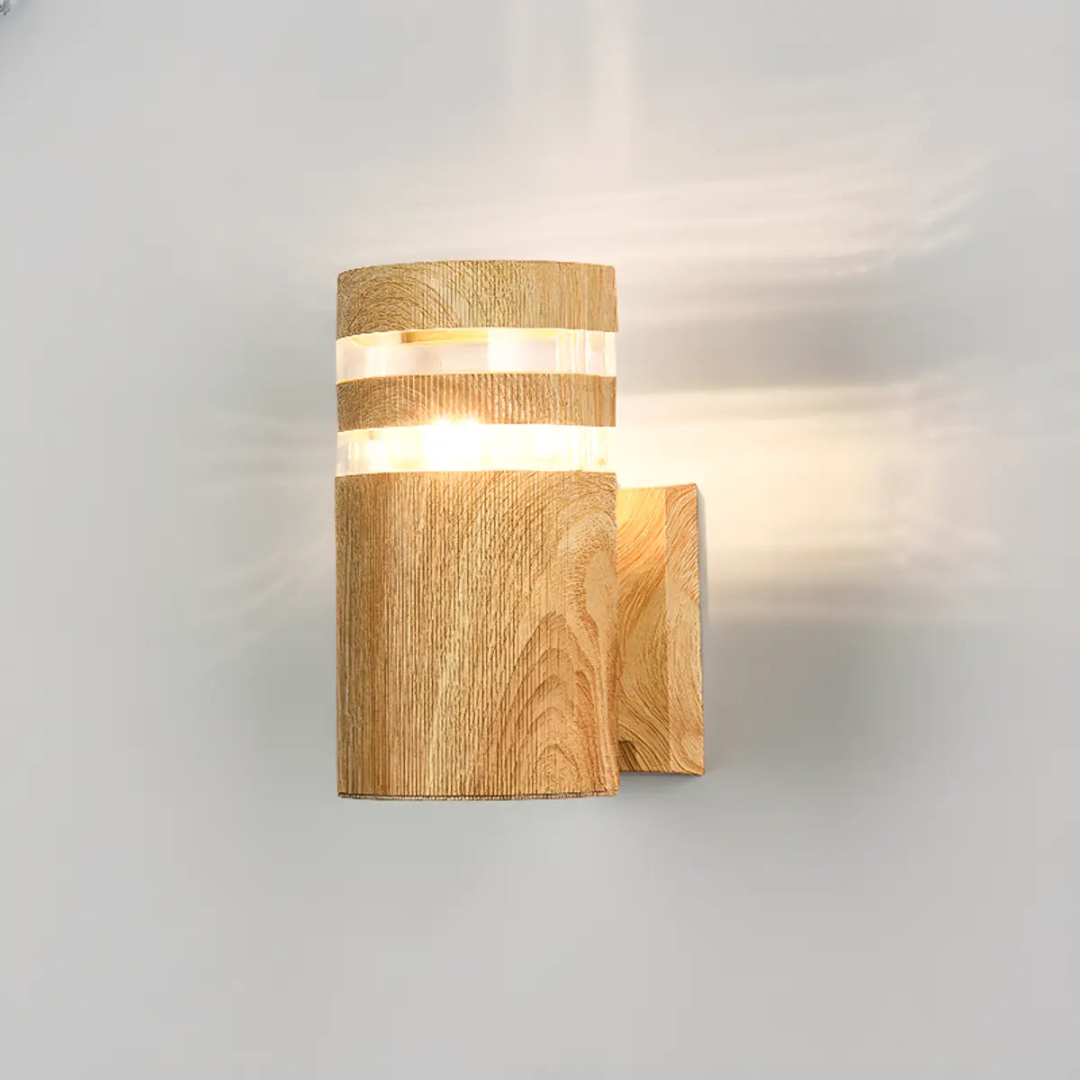 Stylish Cylindrical Exterior Ambience Wall Light Black Image - 10