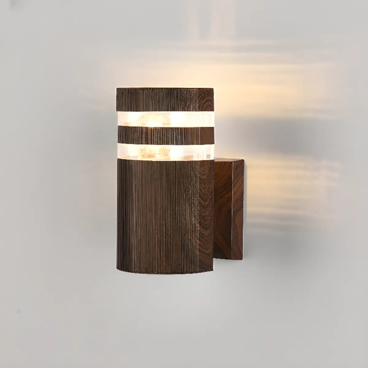 Stylish Cylindrical Exterior Ambience Wall Light Black Image - 11