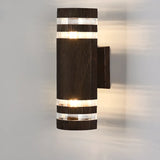 Stylish Cylindrical Exterior Ambience Wall Light Black Image - 16