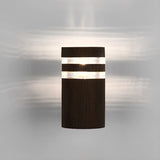 Stylish Cylindrical Exterior Ambience Wall Light Black Image - 2