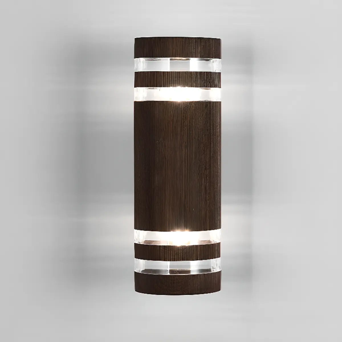 Stylish Cylindrical Exterior Ambience Wall Light Black Image - 3