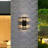 Stylish Cylindrical Exterior Ambience Wall Light Black Image - 4