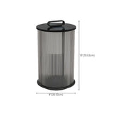 Stylish Cylindrical Glass Outdoor Lantern Table Lamp Black #size