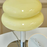 Stylish Double Layer Round Glass Iron Base Table Lamp Image - 13