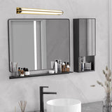 Stylish Double Light Bars Gold Vanity Sconce Light Image - 2