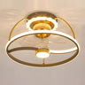 Stylish Double Round LED Ceiling Fan Light Fixtures Image - 19