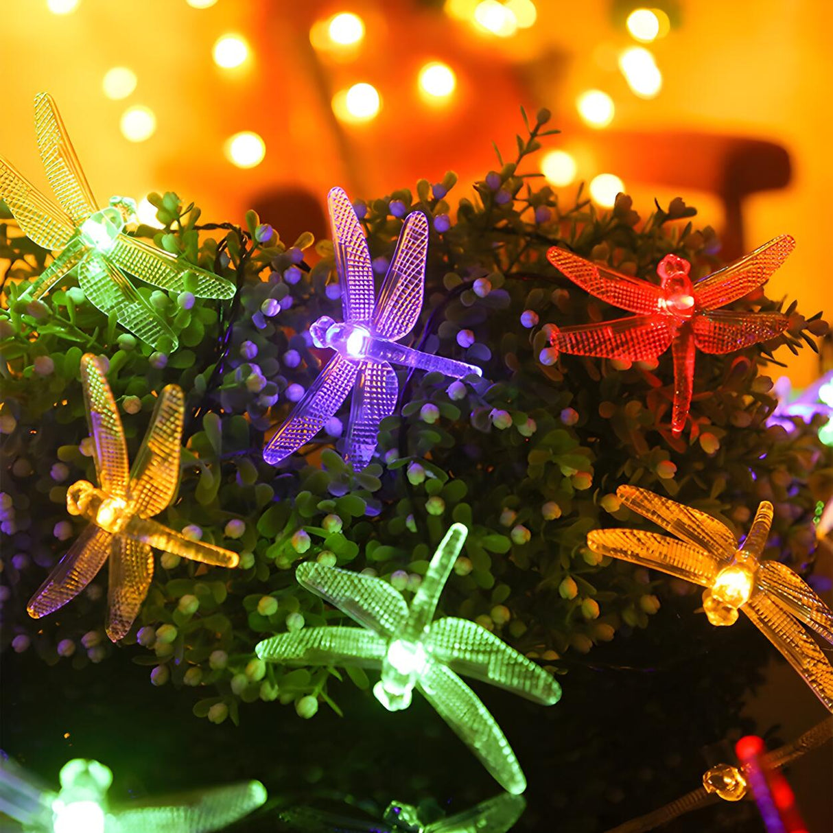 Stylish Dragonfly White LED Cozy String Lights Image - 10