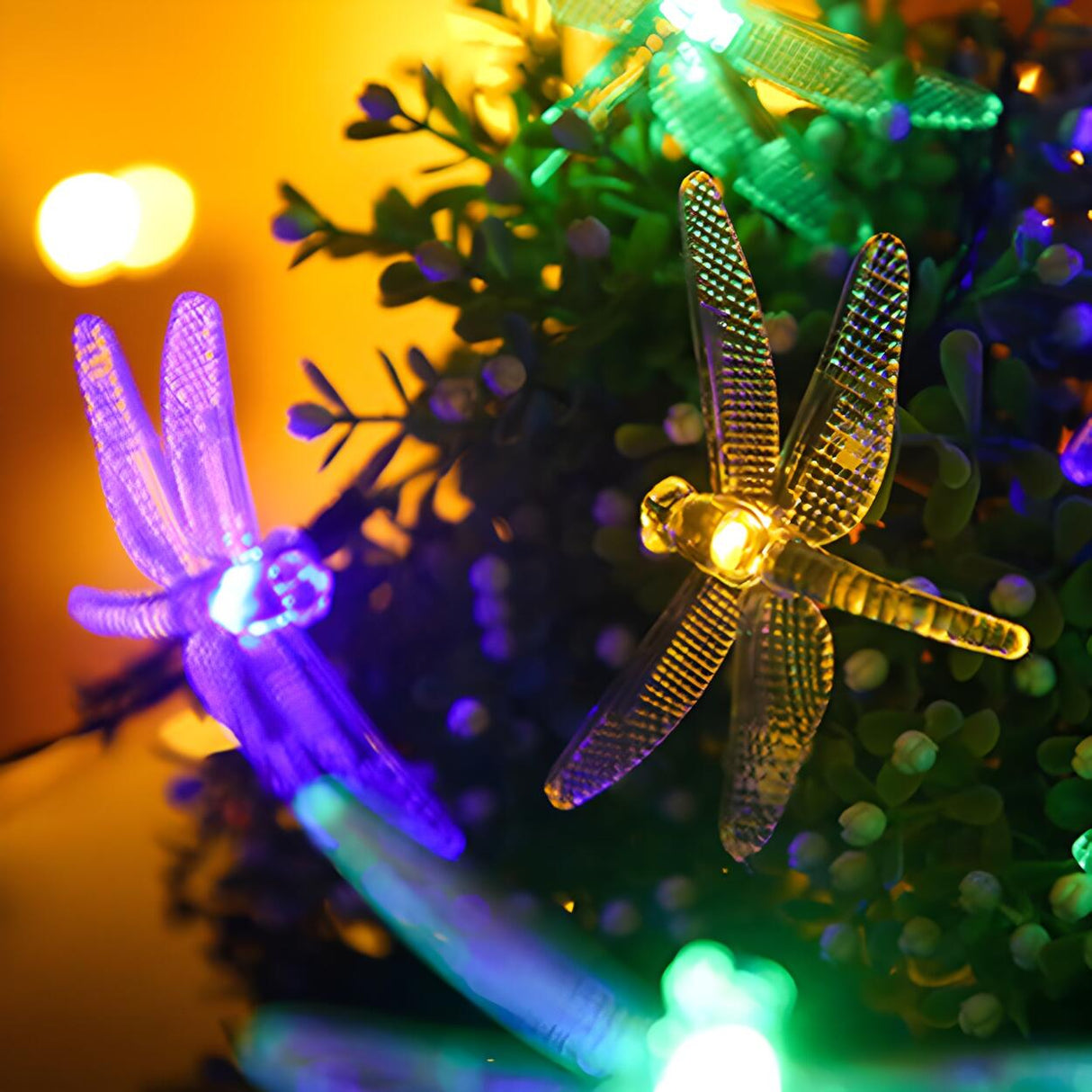 Stylish Dragonfly White LED Cozy String Lights Image - 11