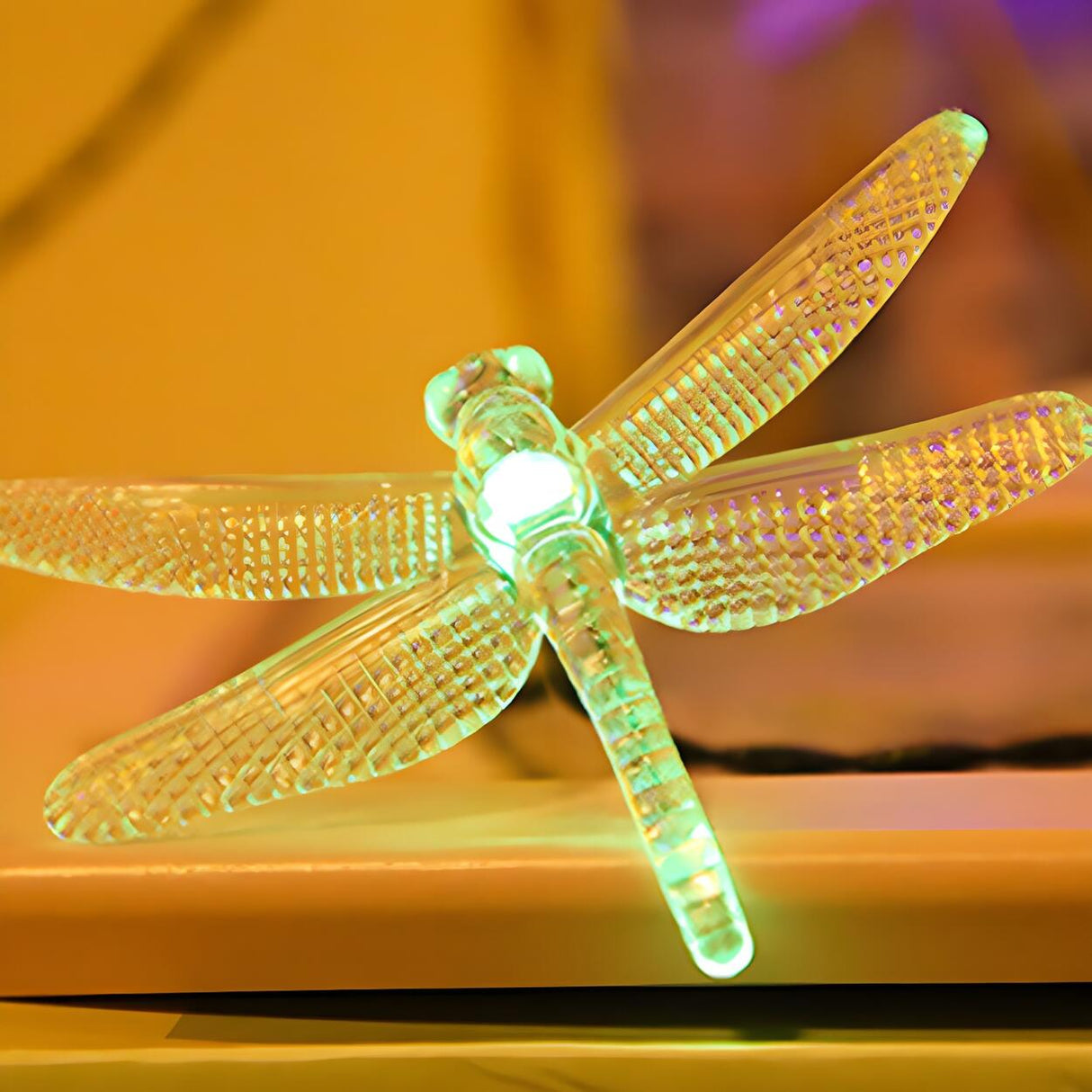 Stylish Dragonfly White LED Cozy String Lights Image - 6