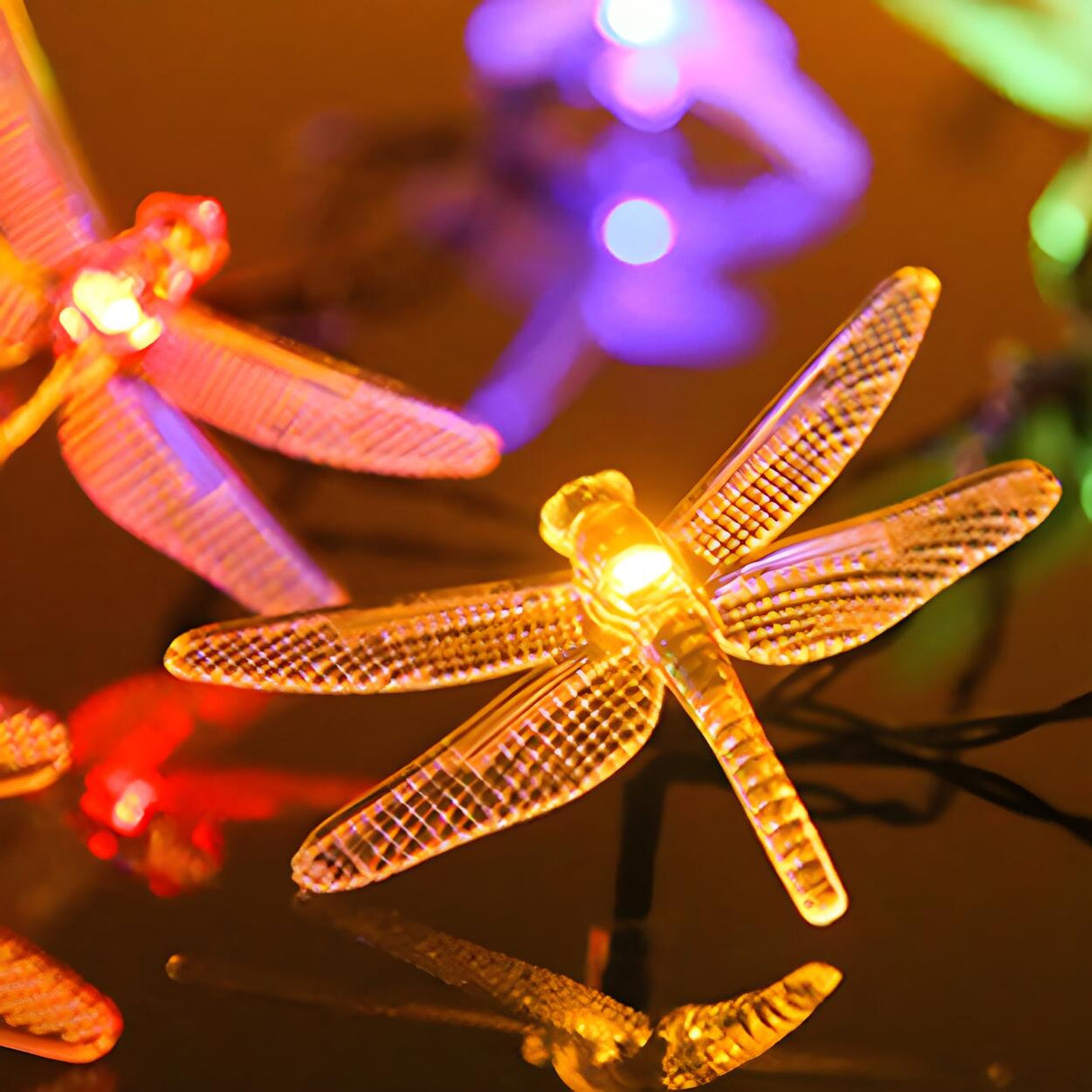 Stylish Dragonfly White LED Cozy String Lights Image - 7