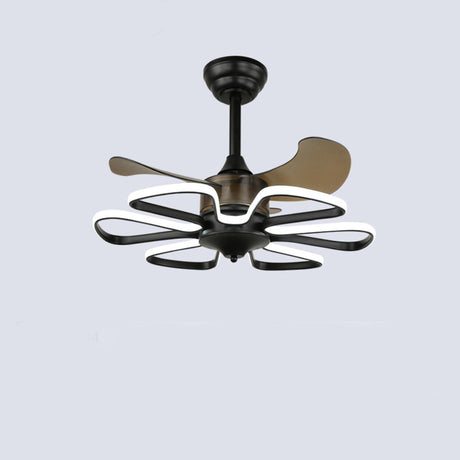 Stylish Elegant Flower Modern Ceiling Fan with Light Image - 2