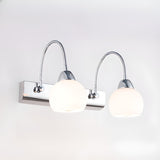 Stylish Flower 3-Light Sliver Bathroom Vanity Light Image - 2