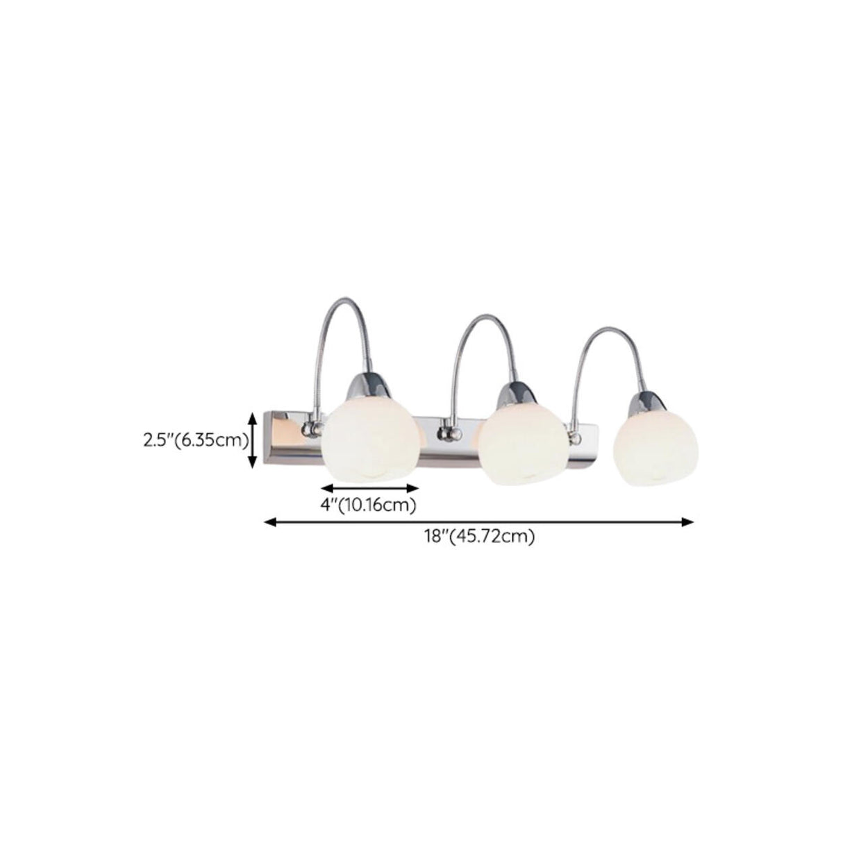 Stylish Flower 3-Light Sliver Bathroom Vanity Light Image - 21