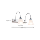 Stylish Flower 3-Light Sliver Bathroom Vanity Light Image - 23