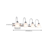 Stylish Flower 3-Light Sliver Bathroom Vanity Light Image - 25