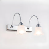 Stylish Flower 3-Light Sliver Bathroom Vanity Light Image - 4