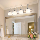 Stylish Flower 3-Light Sliver Bathroom Vanity Light Image - 6