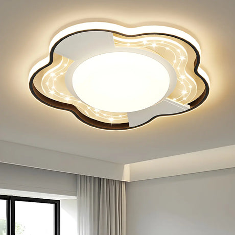 Stylish Flower Dimmable LED Flush Mount Ceiling Light Image - 1